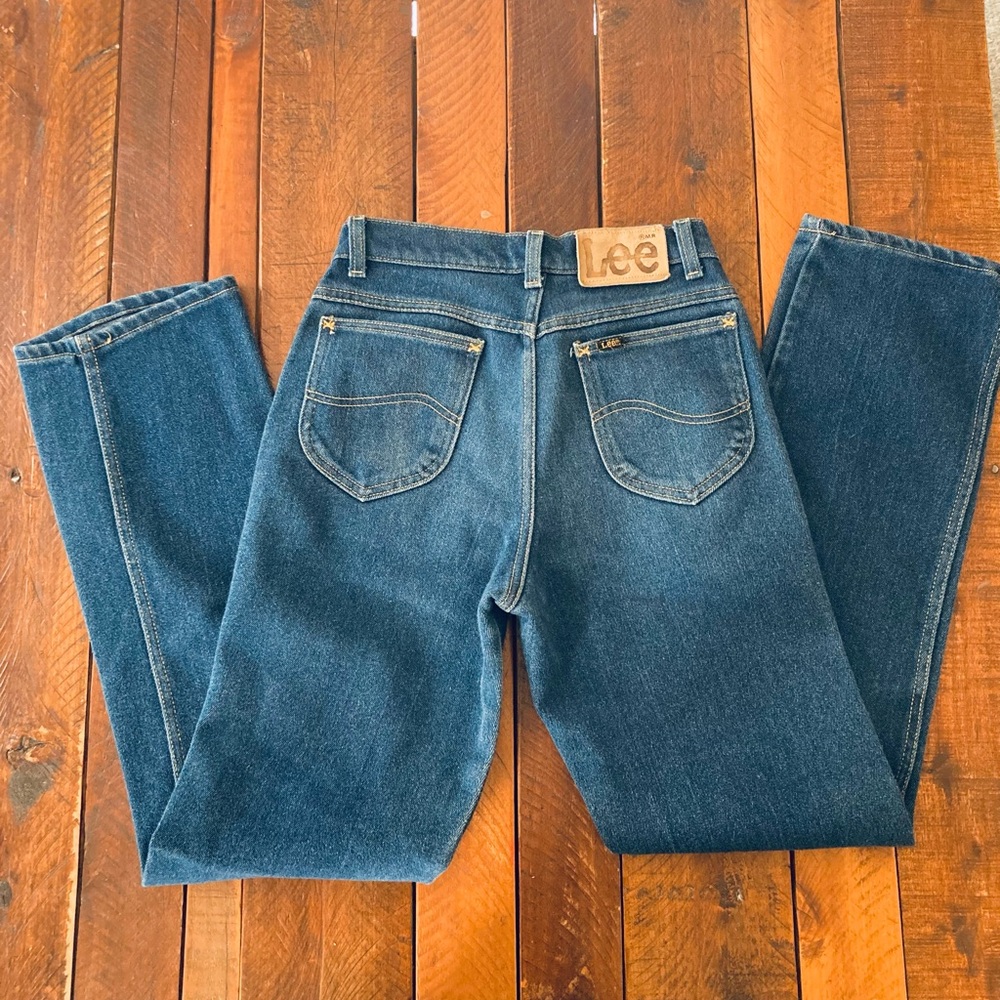 Vintage 70’s Lee Miss Riders Denim Jeans Dark Wash USA size 25 waist stretch